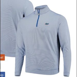 Peter Millar Florida Gators Perth Mini Stripe  Stretch Pullover Jacket 2XL $145